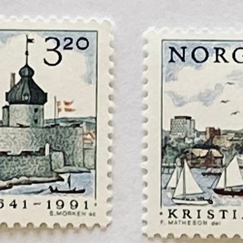 Norge 1991 Kristiansand 350 år NK 1113 og 1114 Postfrisk