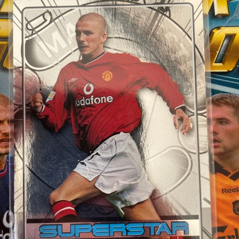 David Beckham Premier Gold 2001 Superstar silver fotballkort