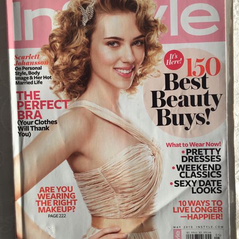 InStyle magasin med Scarlett Johansson. Pakketilbud ved kjøp av flere blader.
