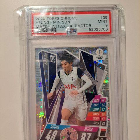 Heung Min Son PSA 9 fotballkort