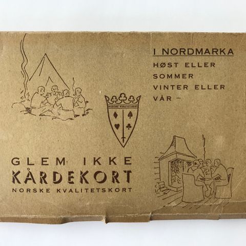Gammelt kart NORDMARKA  1934 HERTZBERG