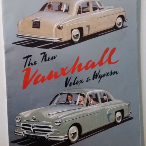 VAUXHALL Velox & Wyvern -brosjyre.