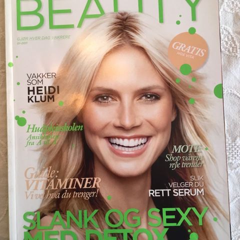 Beauty blade med Heidi Klum. Ulest. Jeg har flere blader. Prisen er pr stk.