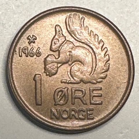 1 øre 1966, meget pen (2221 V)