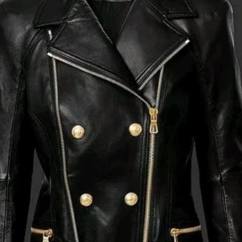 Balmain x HM jacket black leather