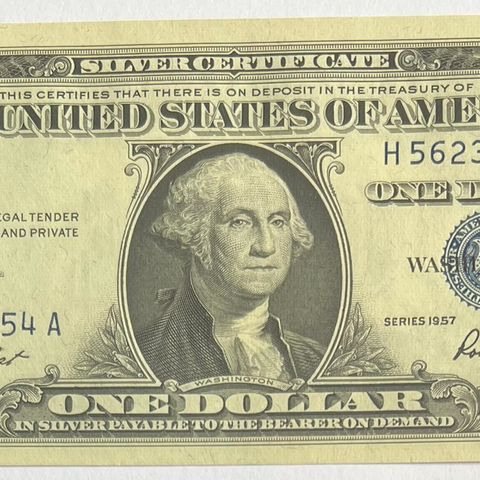 United States $1 1957 Silver Certificate Blue Seal AUNC USA Fr# 1619 UNC-  SALG