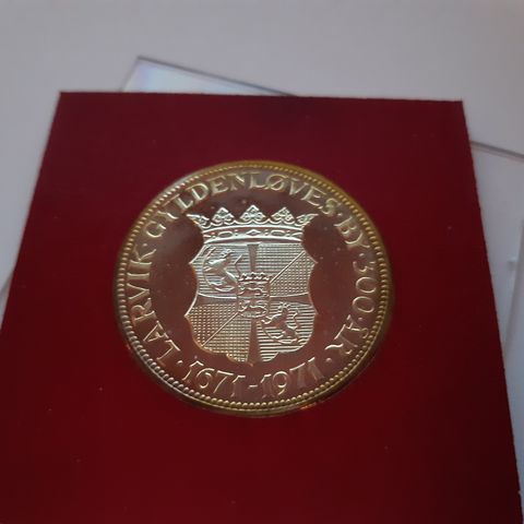 Norge  - Sølv-minnemedalje - Larvik by 300 år - 1971.