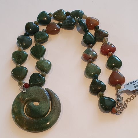 Fancy Jasper Sølv 925 Silver Limited Edition Designer Necklace Halskjeder 232cts