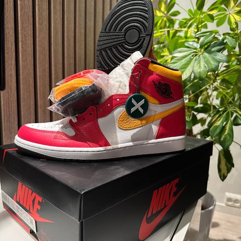 Jordan 1 High Fusion Red Str 44