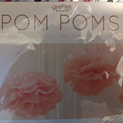 Pompoms fersken farget