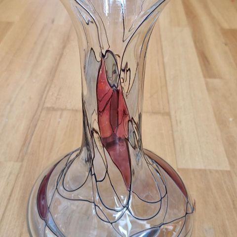 Vintage håndmalt Vase i Tiffany  style