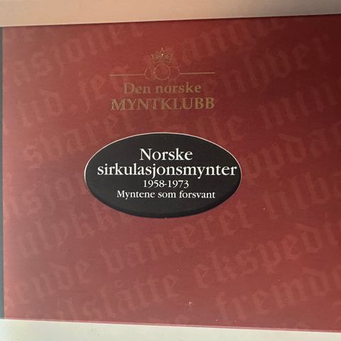 Den norske myntklubb, sirkulasjonsmynter 1958 - 1973.  (2234 V)