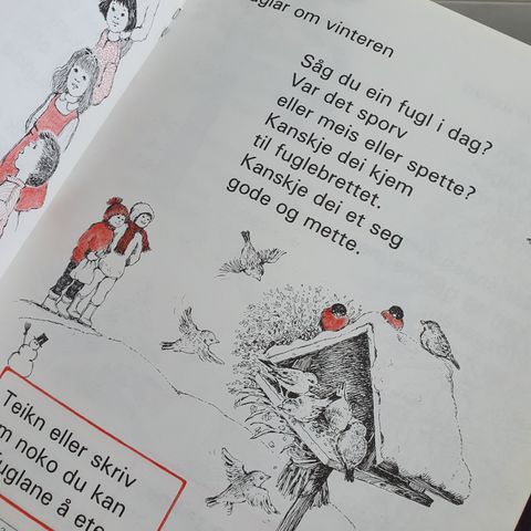 Gammel skolebok, ubrukt. O-fag