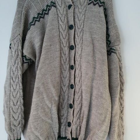 Vintage ull-cardigan str. XL