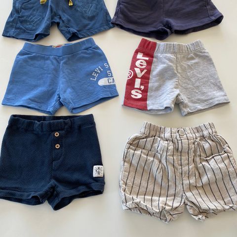 Klespakke shortser fra Zara, Levis og Name it i str. 80/86