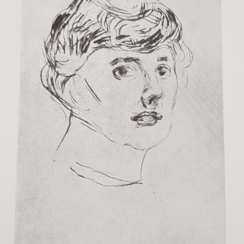 Edvard Munch - Kvinnehode med høy halskrave (plakat)
