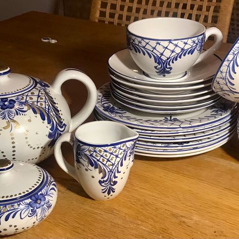 Vintage keramikk te/service for 5 person