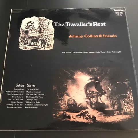 Vinyl LP JOHNNY COLLINS Traveller`s Rest - UK FOLK 1973 Tradition Records