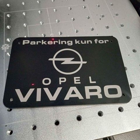 Vivaro parkering skilt