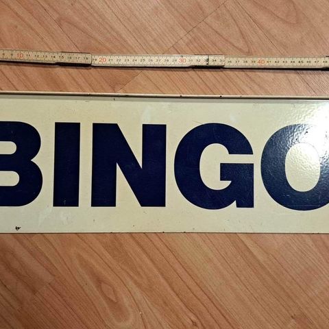 Bingo metallskilt