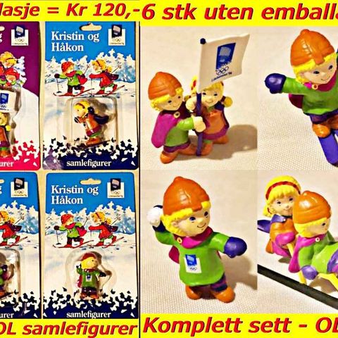 Komplett 6 stk Kristin og Håkon Offisielt produkt Copyright 1991 LOOC