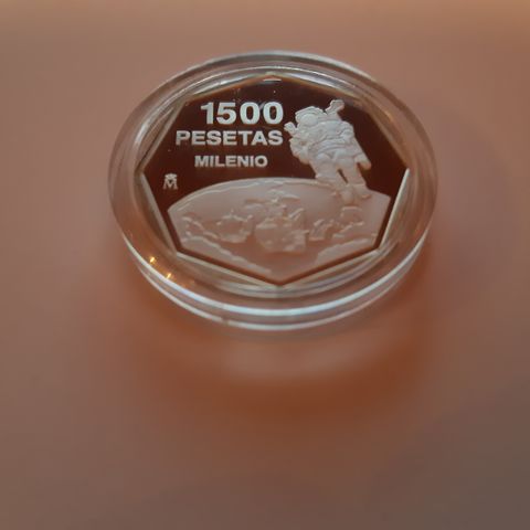 Spania  - 1500-Pesetas - Sølv-minnemynt - Millennium - 1999.