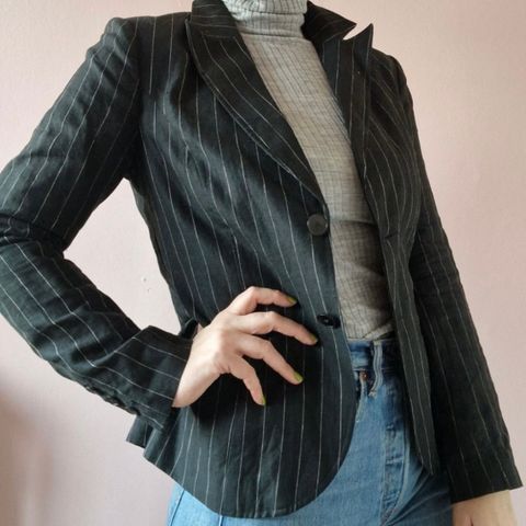 Vintage blazer i lin