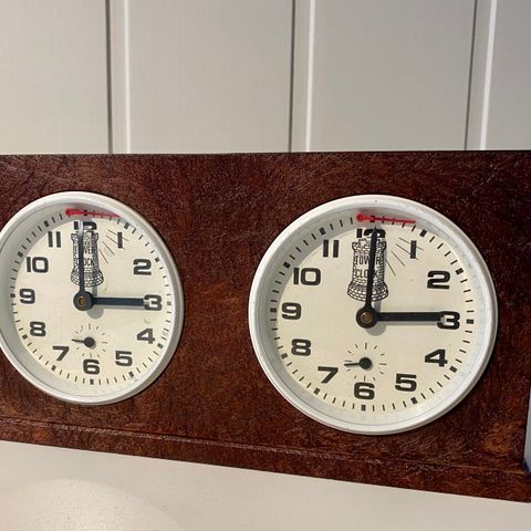 VINTAGE CHESS TOWER CLOCK BY S. PERSSON&COLDFIELD CLOCKS