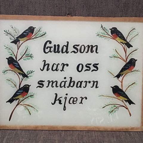 Bilde med glassramme ca 21 x 28 cm