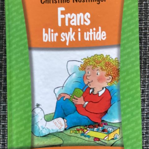 1 NY LESELØVEBOK «Frans blir syk i utide » DAMMS forlag. H.22 cm, B. 15,5 cm