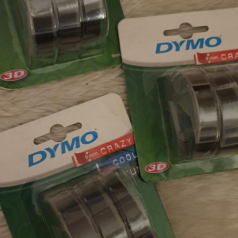 9 stk sort dymotape