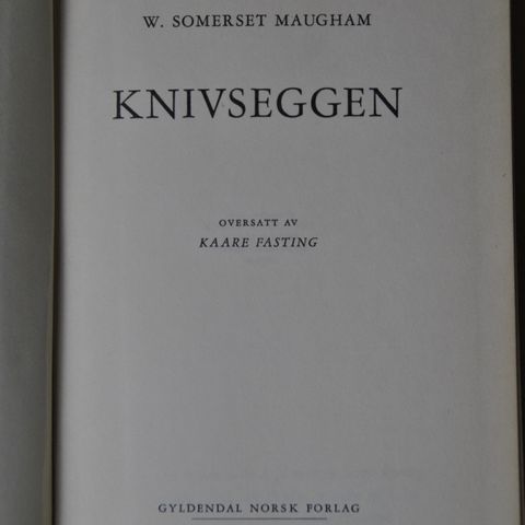 Kvivseggen: W Somerset Maugham