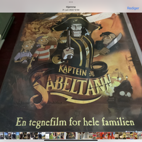 KAPTEIN SABELTANN /FILM BOK OG LOTTOSPILL!