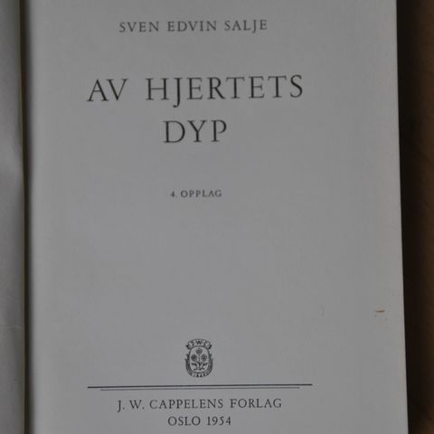 Av hjertets dyp. Sven Edvin Salje