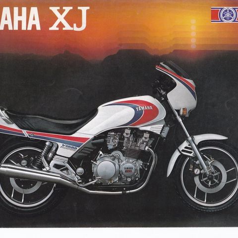 Brosjyrer, Yamaha XJ-serien fra 80-tallet. 5 stk ulike