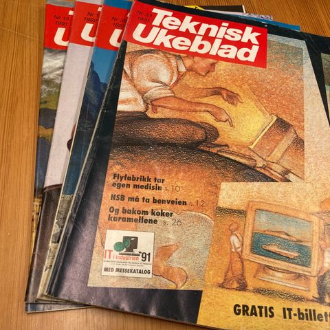 TEKNISK UKEBLAD Nr. 15 1991 + Nr. 33 1991 + Nr. 39 1991 + Nr. 1 1992