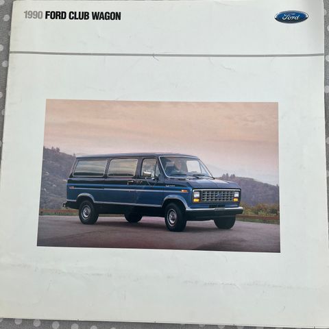 1990 Ford club Wagon brosjyre