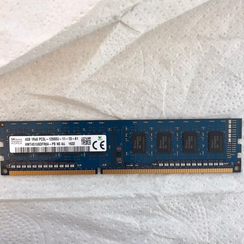 Hynix 4GB DDR3 1Rx8 PC3L-12800U