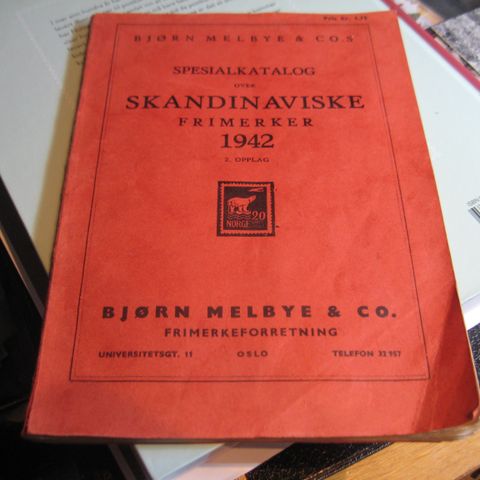 Spesialkatalog for Skandinaviske frimerker  1942