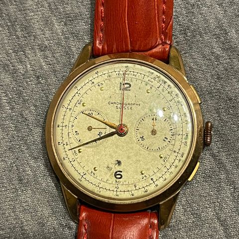 Vintage Chronographe Suisse fra slutten av 40-tallet.