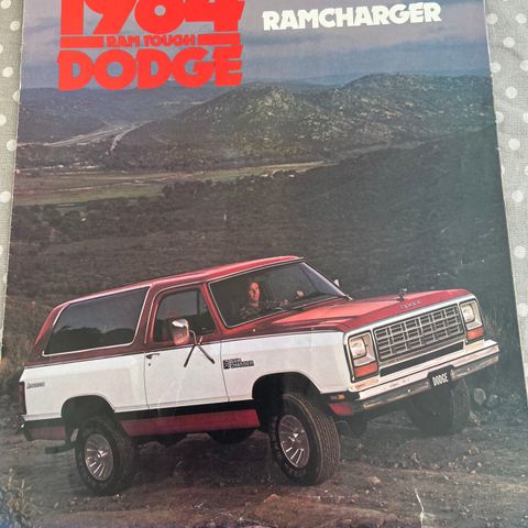 1984 dodge ramcharger brosjyre