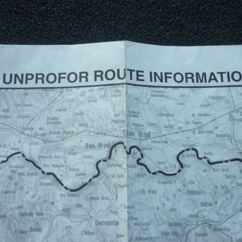 Route Information UNPROFOR - United Nations Protection Force (1992-1995) - Kart.