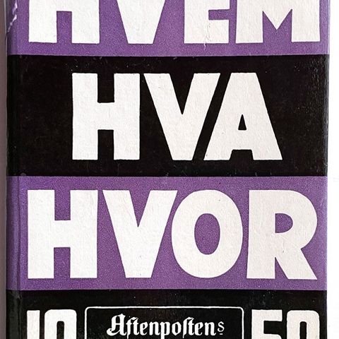 Hvem Hva Hvor 1950