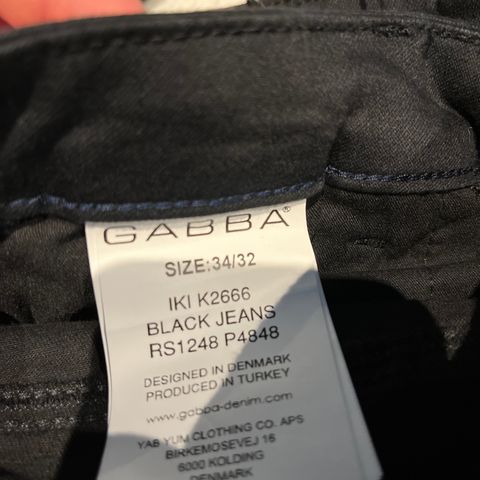 Gabba iki superskinny fit W34 L32 herre/junior bukse