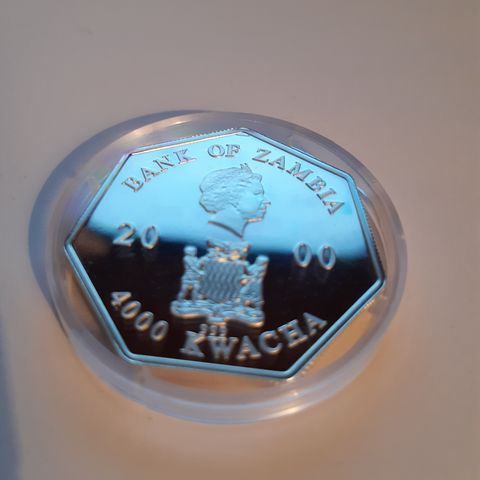 Zambia  - 4000-Kwacha - Sølv-minnemynt - Millinnium - 2000.