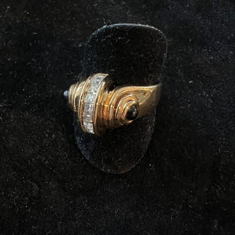 Ny Vintage gulldouble ring