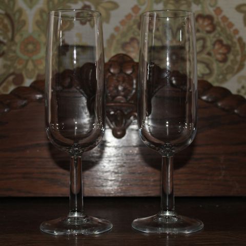 2 italienske champagne glass