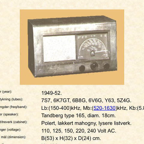 Pan 47 Standard radio