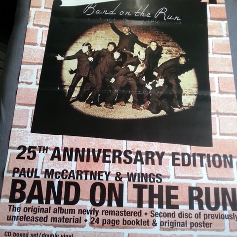 Paul McCartney & Wings - Band on the run (promo poster)