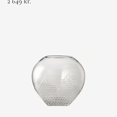 Bolia Bramble vase klart glass